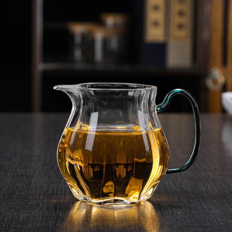Shangqi Colored Handle Glass Tea Pitcher