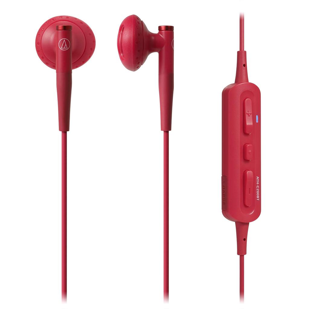 Беспроводные наушники Bluetooth с пультом дистанционного управления в комплекте, красные RD Audio-Technica Semi-Open Control/Mic ATH-C200BT