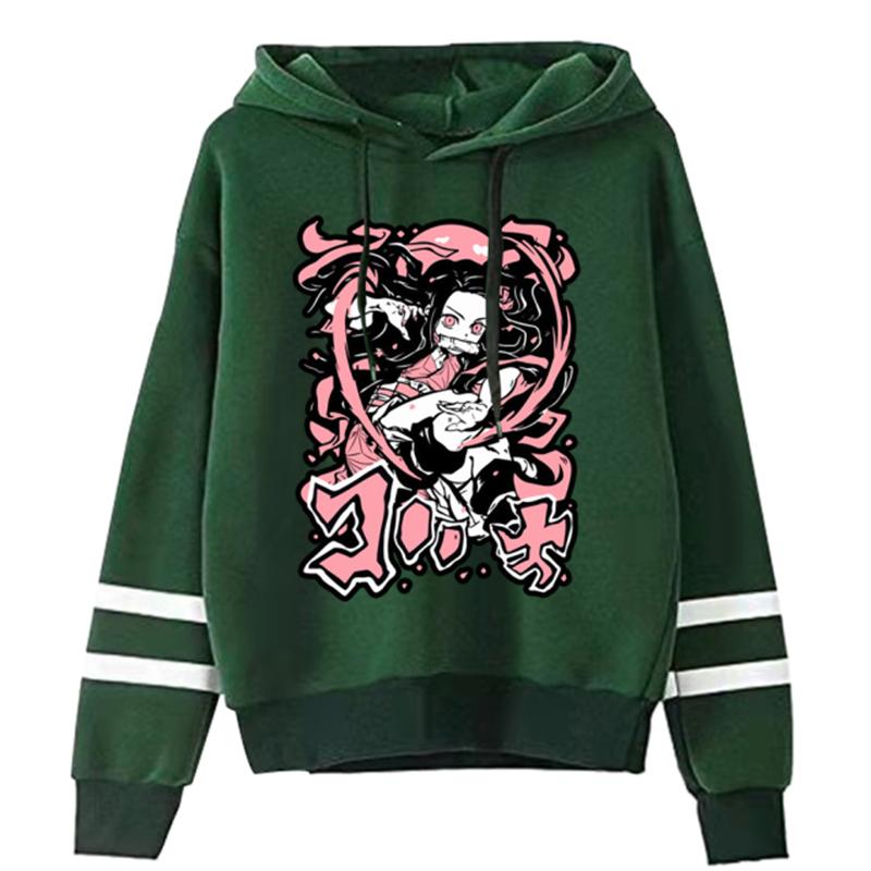 Anime Demon Slayer Hoodie Kamado Tanjirou Kamado Nezuko Printed Hoodies Hooded Sweatshirts Tops Pullovers