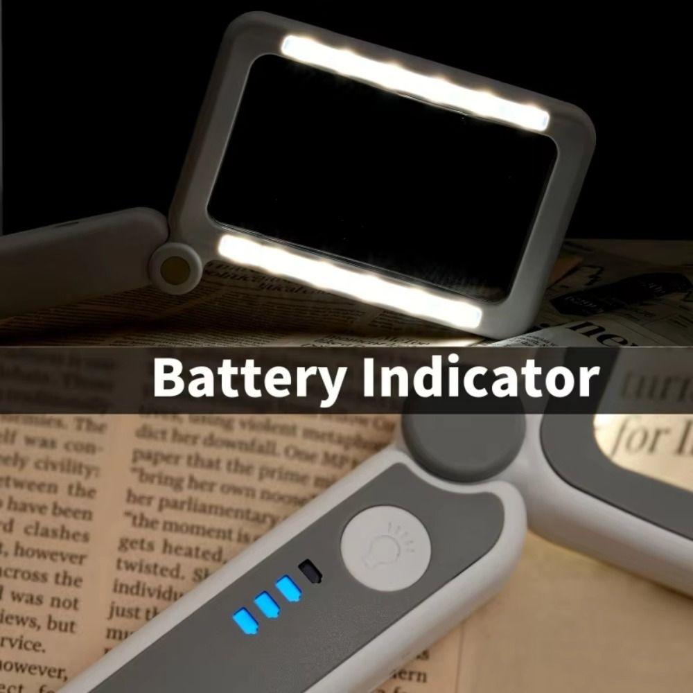 4X Magnification LED Lights Loupe 3 Lighting Modes Rechargeable Magnifier Repair Work