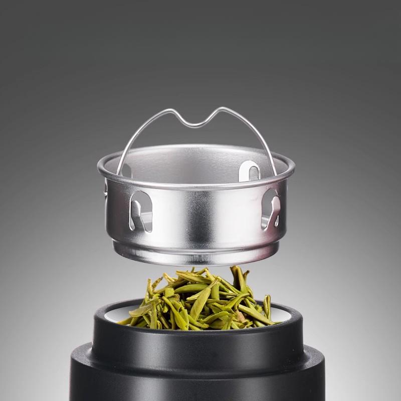 Стеклянная чашка с двойным термостойким стеклом, устойчивым к ожогам, открывайте крышку одним щелчком, портативная чашка для разделения воды и чая, деловые чашки