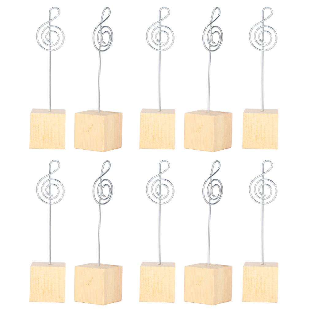 10 шт. зажим для заметок держатель для фотографий открытка с надписью металлическая подставка основа из цельного дерева ремесло