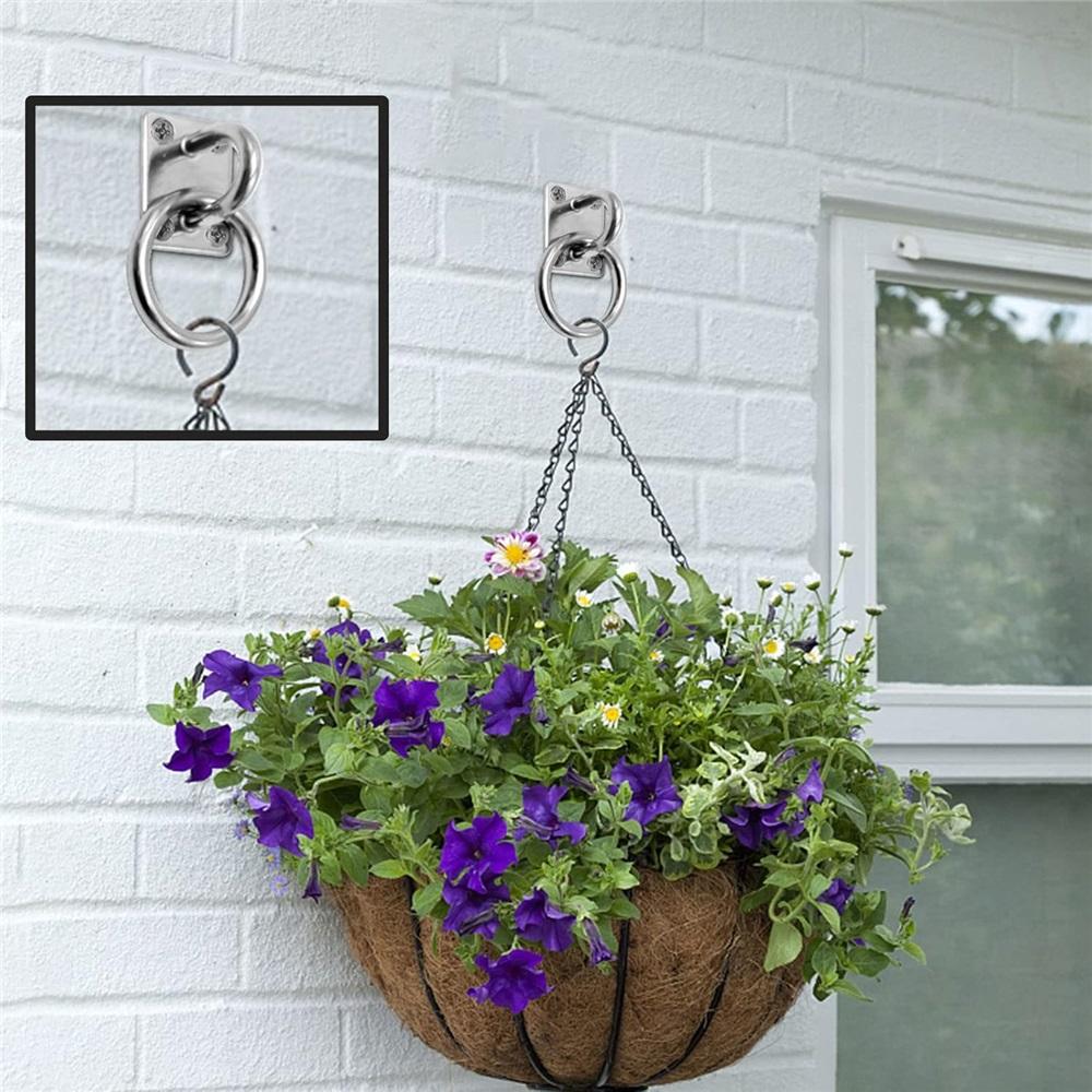 Квадратная проушина из нержавеющей стали 304 – 5/16" (8мм) Крепление-якорь для йога-гамаков, лодочной оснастки, палубного оборудования – Варианты в упаковках по 2/3/4 шт.