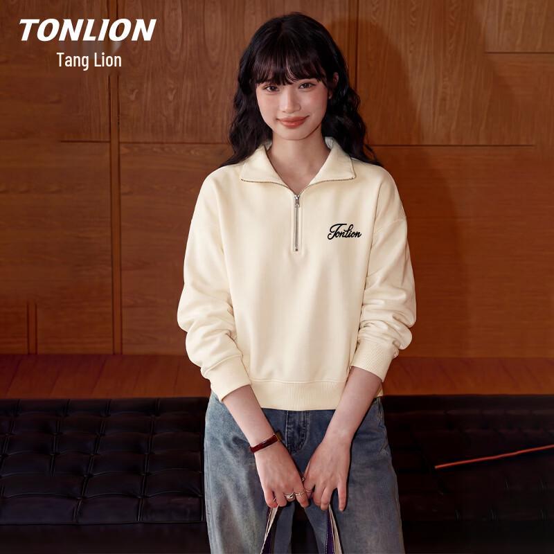 Женская толстовка TonLion с воротником-поло и принтом букв