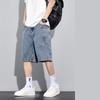 Men's Summer Denim Cargo Shorts Big Size 8XL 7XL 6XL Elastic Waist Straight Baggy Jeans Shorts