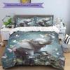 Floral Highland Cow Art 3‑Piece Bedding Set,Soft Breathable Duvet Cover & 3 Pillowcases,Multi‑Purpose for Bedroom Dorm Guest Room,Great Festival Birth