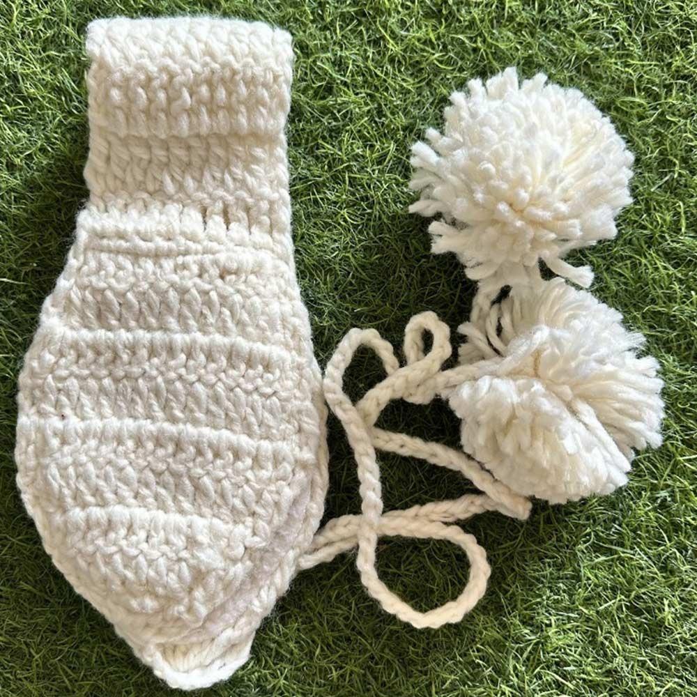 Thicken Knitted Earmuffs Plush Winter Ear Cover Retro Warm Earmuffs Girl