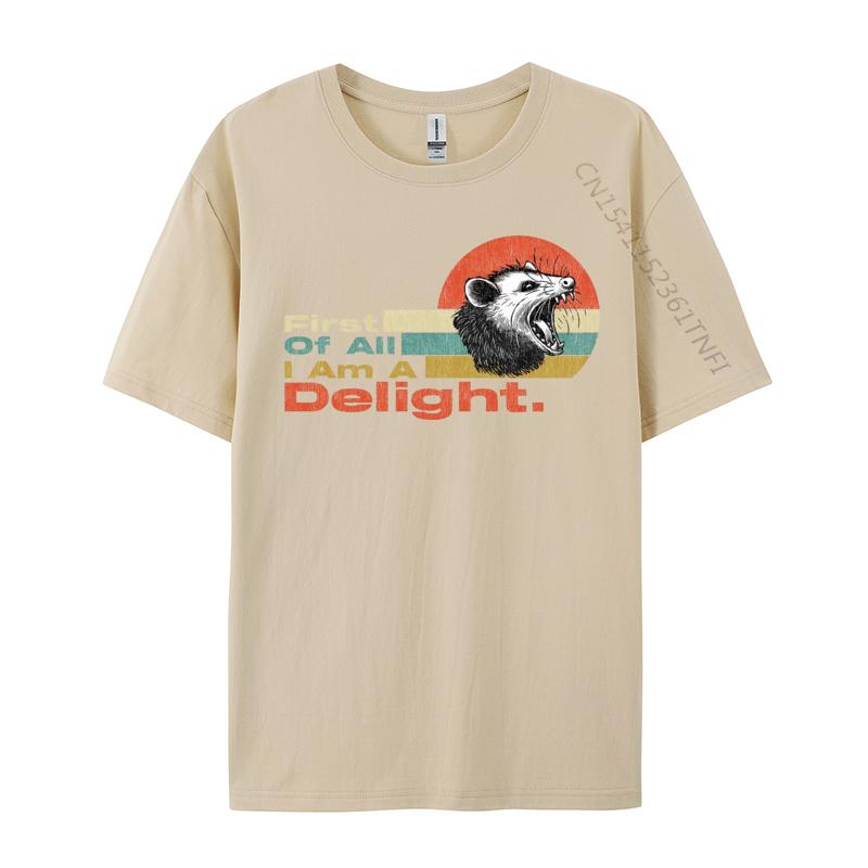 First Of All IM A Delight TShirt Vintage TShirt NEW YEAR DAY Crewneck Cotton T Shirt For Unisex Tops Tees Custom