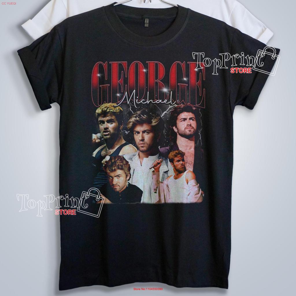 George Michael Retro 90s T Shirt Sweater Careless Whisperer Fan Merch Homage Rap long or short sleeves