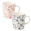 Набор пар кружек Mino Ware Pen Flower Mug Легкая японская посуда Керамика Sankai Rhishi (Красный/Темно-синий)