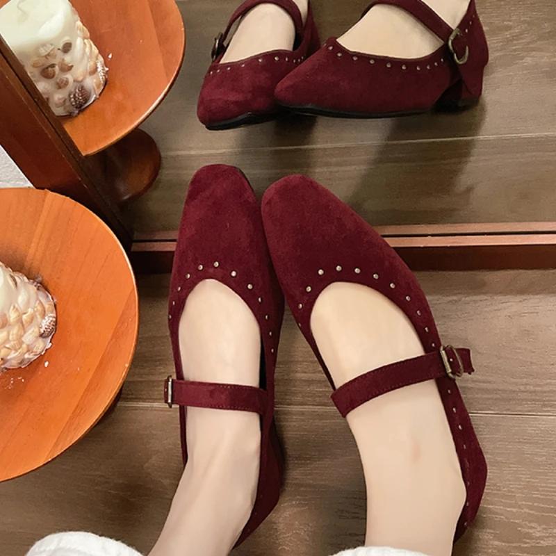 Мода 2024 года, новые дизайнерские туфли, элегантные туфли-лодочки, женские, повседневные, на низком каблуке, с пряжкой, на ремне, туфли Мэри Джейн, женские туфли-лодочки Zapatos De Mujer