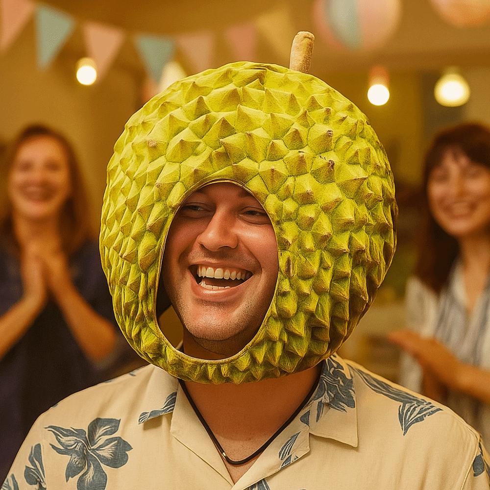 Comfortable Simulation Durian Hat Soft Cartoon Plush Hat Durian Headgear  Cross-dressing Shows