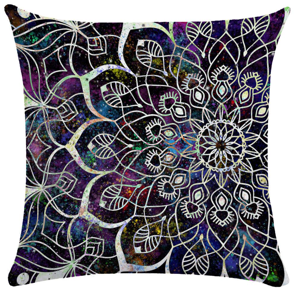 45X45CM Скандинавская акварель Мандала Этнический ветер Звездный полиэстер Наволочка Гостиная Диван Украшение Подушка
