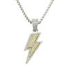 European and American Ins Style Diamond Two-Color Lightning Pendant Necklace Hipster Niche Cold Nightclub Disco Long Sweater Chain