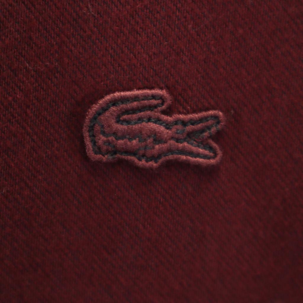 Lacoste Платье-рубашка с длинным рукавом, цвет Band, 40, Бордовый, Женское, Б/У