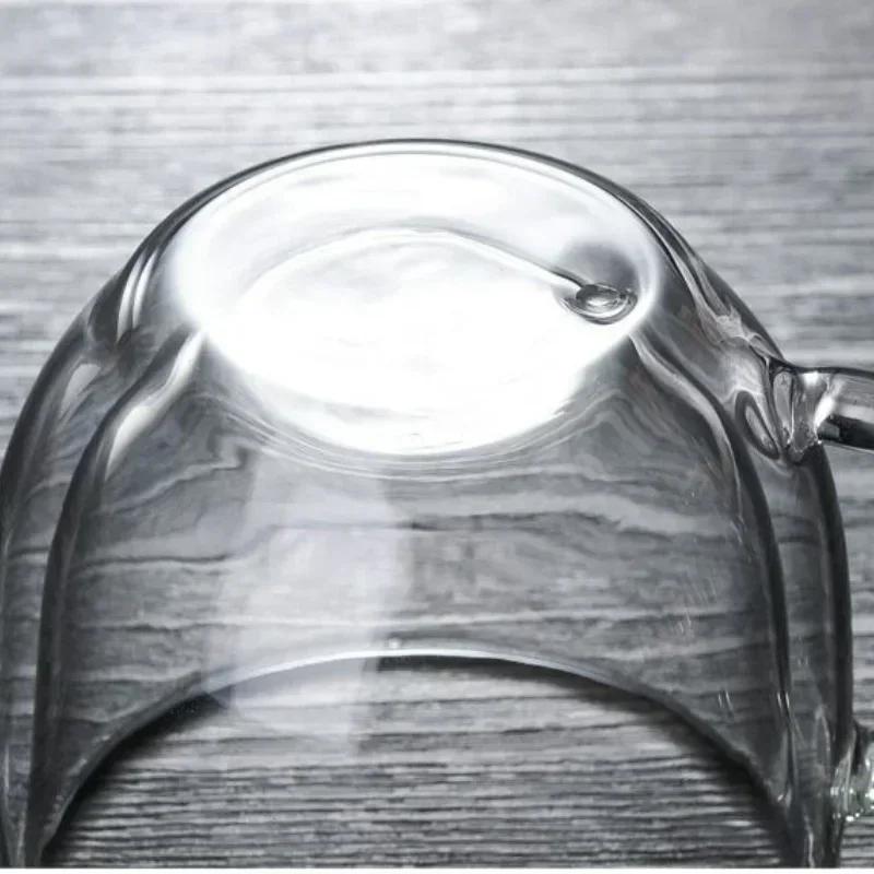 Кружка стеклянная с двойными стенками, прозрачная, для чая, кофе, молока, воды, из высокоборосиликатного стекла, чайная посуда, питьевая посуда, кухонные инструменты для офиса, подарки