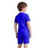 Kids Girls Boys Adaptive Clothing Round Neck Short Sleeve Back Zipper Solid Color Jumpsuit