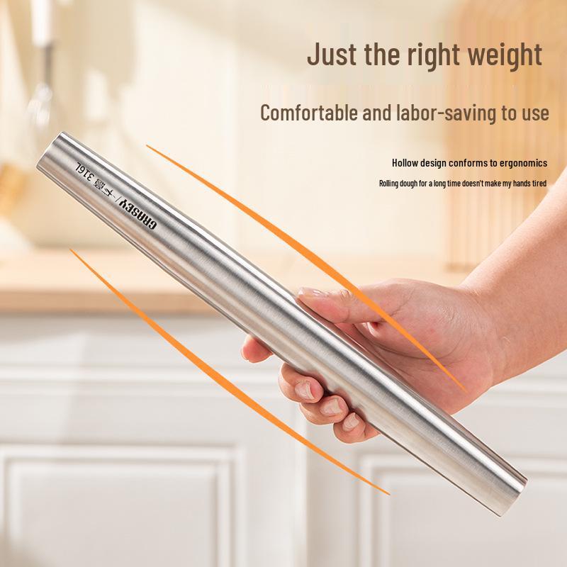 Утолщенная скалка из нержавеющей стали 316 для раскатки теста на пельмени