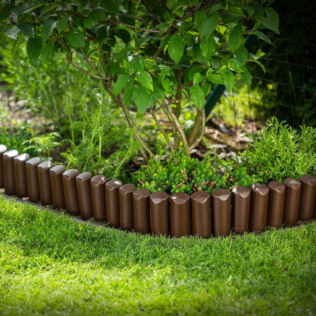 KADAX Garden Palisade Edging Fence Lawn Edging Plastic