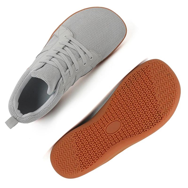 New Men's Wide Minimalist Barefoot Sneakers Unisex Minimalist Artificial Sneakers Lightweight Adjustable Slip On Walking Shoes