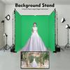 4 Panel Room Divider Screen - Photography Backdrop Stand with Green Cloth, 4x2.4m, Portable Floor Standing Background Support
