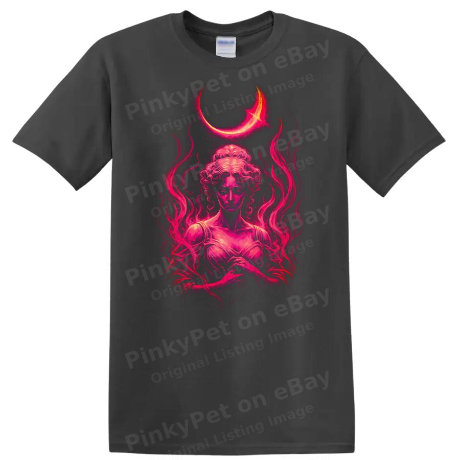 Mystic Goddess Graphic T Shirt Moonlight Fantasy Art Dark Urban Tee