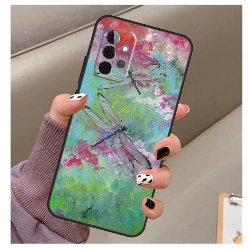 Роскошный чехол-стрекоза для Samsung Galaxy A56 A16 A26 A36 A06 A52 A53 A33 A13 A34 A54 A14 A15 A35 A55 A22 A32
