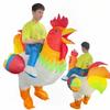 Colorful Inflatable Rooster Costume Halloween Makeup Dance Party Holiday Decorations, Big Inflatable Rooster Costume