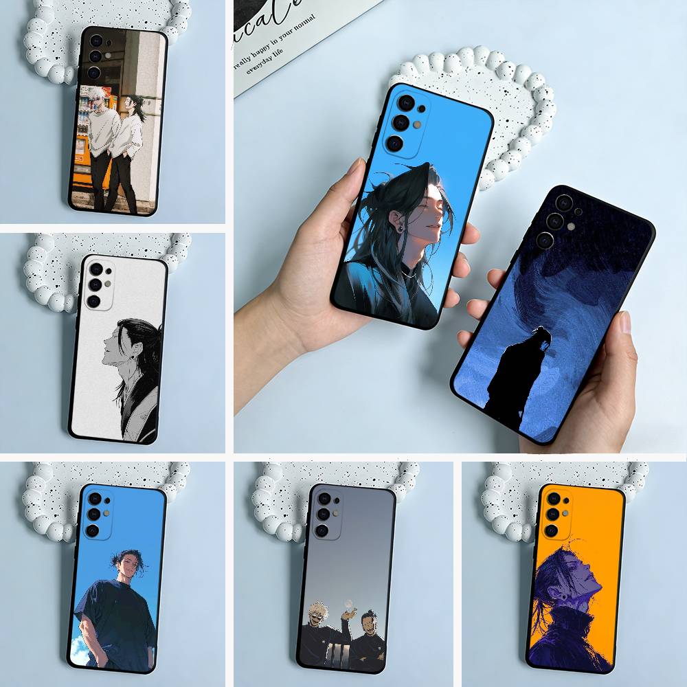Мягкий силиконовый чехол J-J-ujutsu Kaisen-S-uguru- Geto для Samsung S25, S24, S21, S22, S23, S30, Ultra, S20, Plus, FE, Lite - Черный