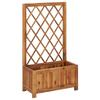 VidaXL Raised Garden Bed with Trellis Solid Acacia Wood