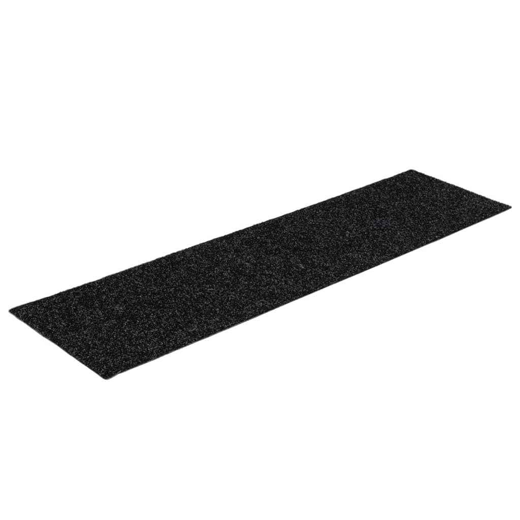 Vidaxl Samoprzylepne Nakładki Na Schody, 15 Szt., 76X20 Cm, Czarne