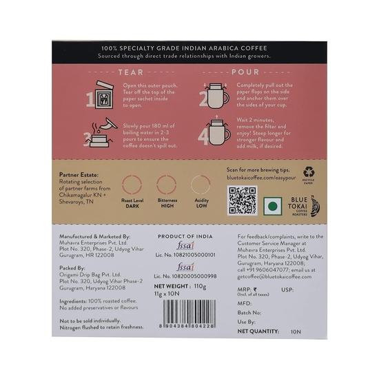 Blue Tokai Coffee Roasters Easy Pour Over Coffee Drip Bags & French Roast | Pack Of 2 | 10 Sachets Each Pack | Ready to Brew in 2 Mins