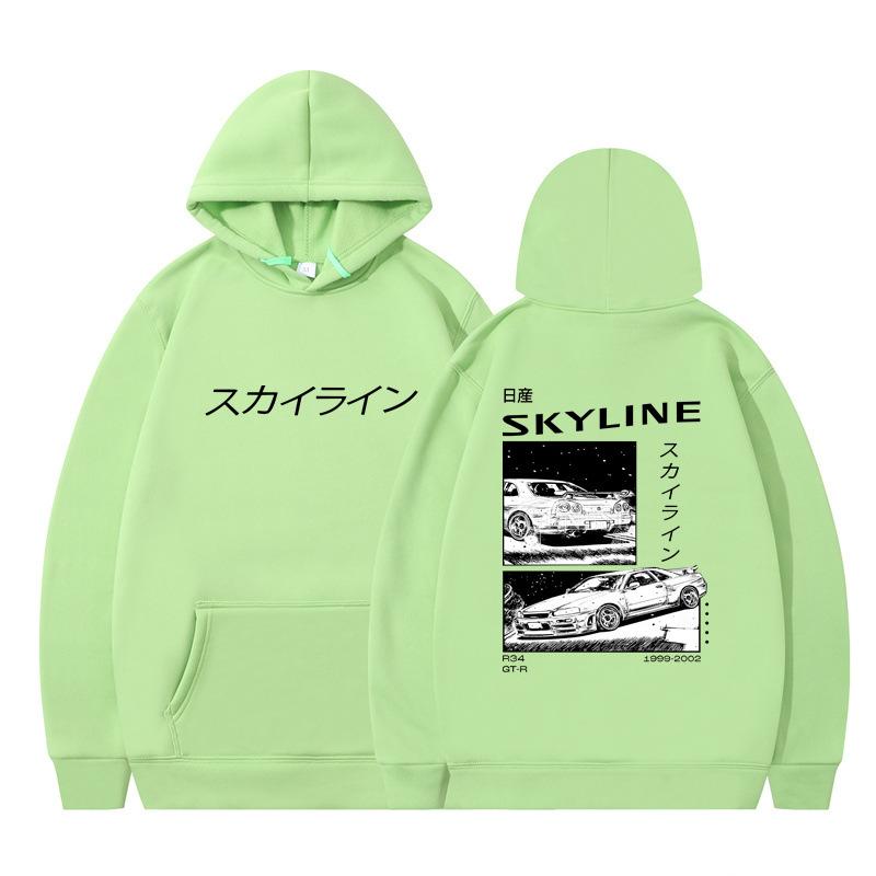 Autumn and Winter New Anime Drift AE86 Initial D Printing Fashion Casual Hooded Men's and Women's Sweatshirt