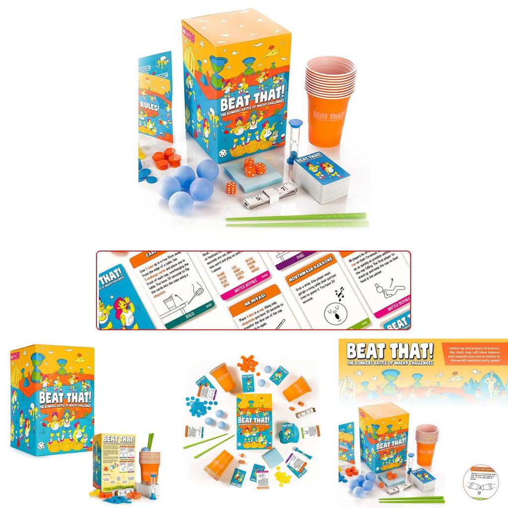 Уморительная настольная игра Beat That Для семей Детей Взрослых С 160 Безумными Испытаниями