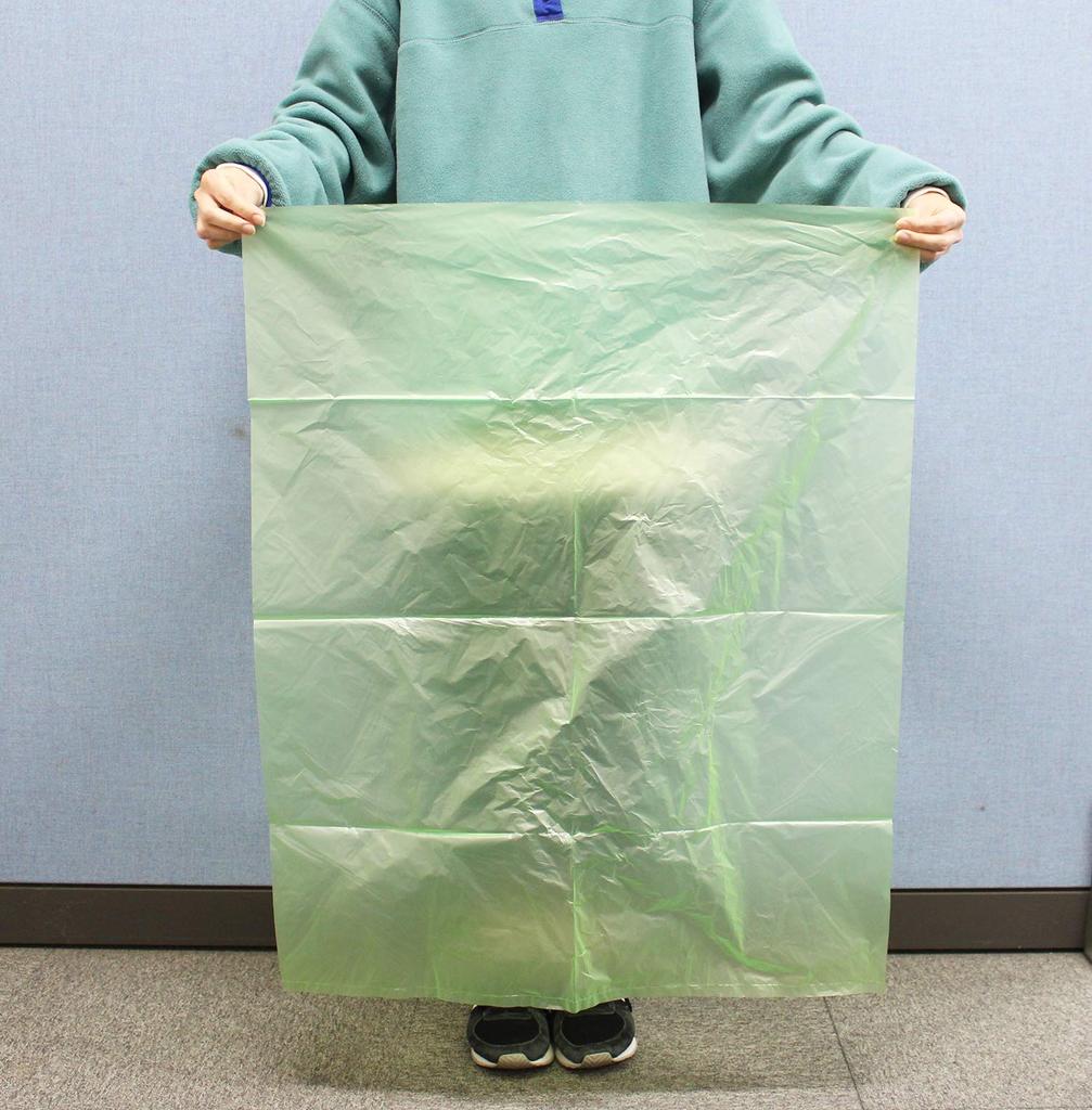 Бытовой японский мешок для мусора дезодорирующий мешок для санитарии 10 шт x 5 упаковок зеленый 45л AS45