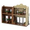 Сцена MOC игрушка мальчик девочка цветочный магазин вид улицы город DIY сборка из мелких строительных блоков подарок