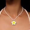 5Pcs Bohemia Flower Beaded Necklace Colorful Plumeria Necklace Fashion Bead Choker  Daily Wear