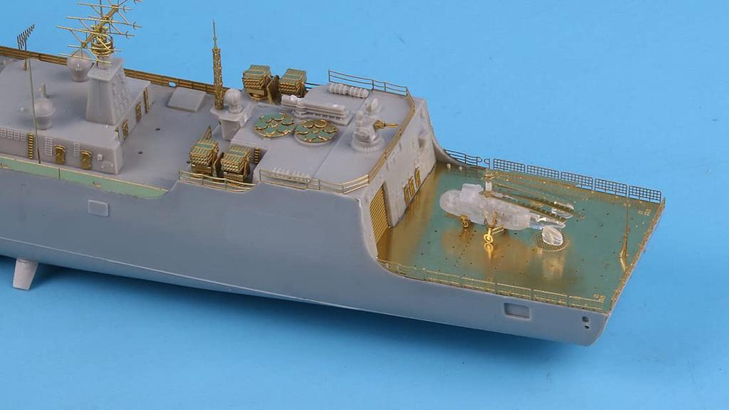 Пластиковые детали для модели эсминца ВМС Китая типа 052C от Tetra Model Works SE Series SE7034 1/700 (для ТР)