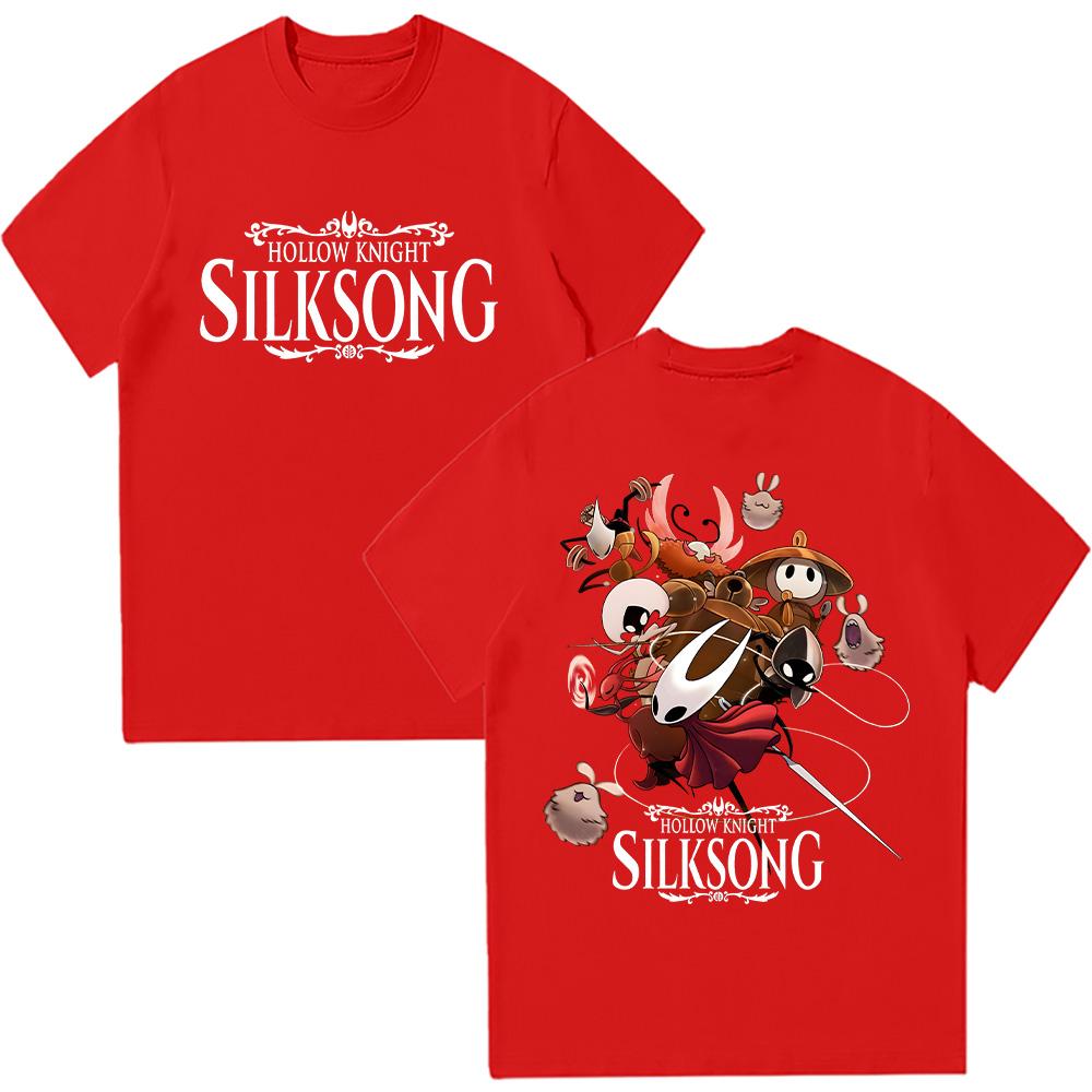 Hollow Knight Silksong Graphic T Shirt Men's Clothing Casual Short Sleeve Top Fashion Cartoon Hot Game Unisex T-shirt Cotton Tee
