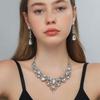 Wedding accessory set, women's earring necklace set, bride's jewelry set, luxurious and high-end accessories