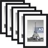 Рамка для картины Raoendis A3, набор из 5 настенных легких рамок для фотографий, панель для постеров, можно размещать вертикально или горизонтально, черный [размер 29,742 см]