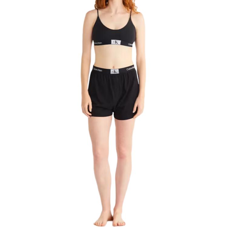 Calvin Klein Ss23 Letter Logo Hem Bra Женское нижнее белье Черный QF7216-UB1