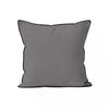 Washed Microfiber Cushion 40x40 Cm BOHEME Gray, by Soleil d'Ocre