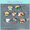 Cute Crayon Shin-chan Metal Badge Cartoon Character Backpack Accessory Wholesale