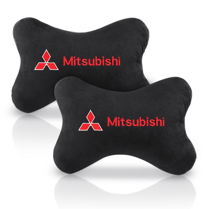 djsc4 Car headrest pillow Neck Rest Cushion Headrest Pad Bone Pillow For Mitsubishi Asx Lancer Outlander Pajero Ralliart Accessories