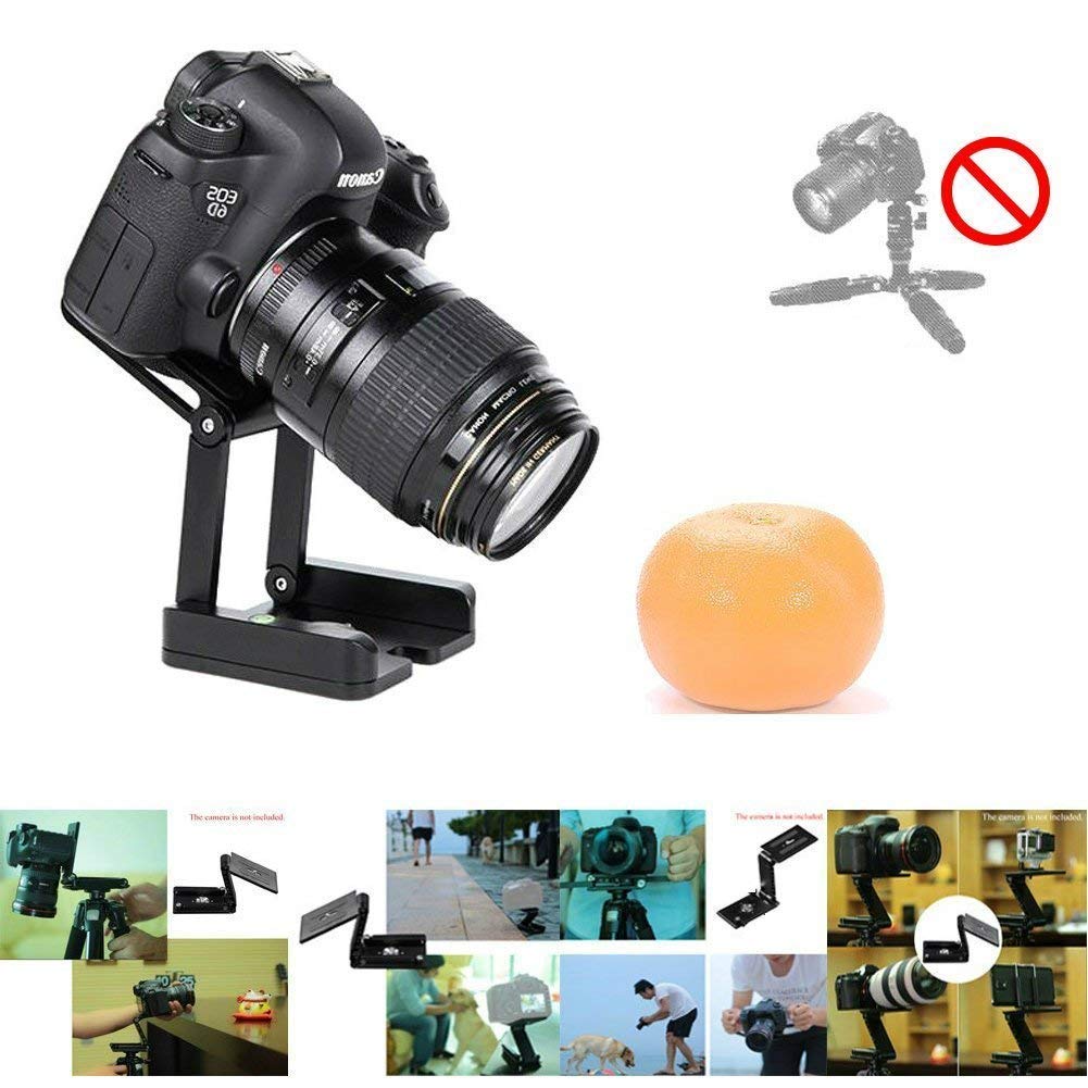 PCATEC Aluminum Pan Head for Folding Pan Head with Quick Release Plate and Tilt Compatible with Olympus DSLR Sliding Track Tripod and Level