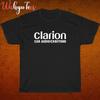 Новый!  Логотип аудиосистем Clarion Черный Серый Темно-синий Белый Размер S-5XL Унисекс футболка