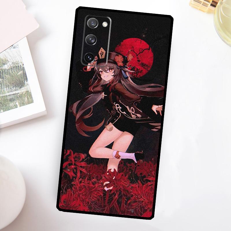 Чехол Genshin Impact Ху Тао для Samsung Galaxy S24 S23 S22 Ultra S21 S20 FE Note 10 Plus Note 20 S8 S9 S10