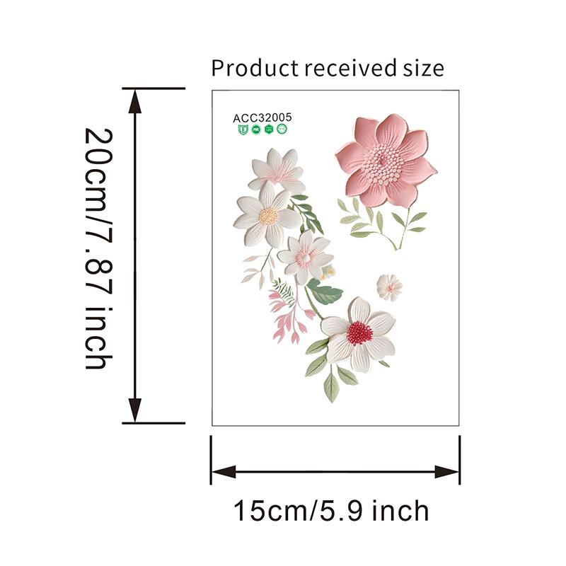 Красивые цветы переключатель настенные наклейки ПВХ съемные водонепроницаемые наклейки для спальни ванной комнаты гостиной украшения дома наклейки