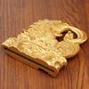 Gold-Plated Carp and Dragon Gate Arowana Figurine - Housewarming & Office Decor